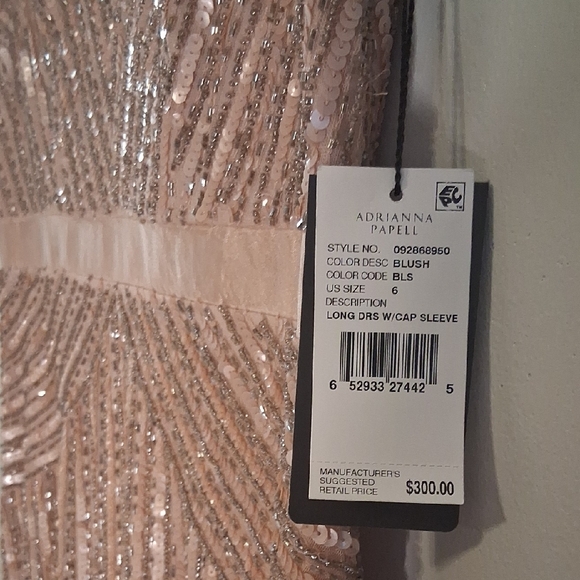 Adrianna Papell Blush Sequin Gown - Picture 4 of 4